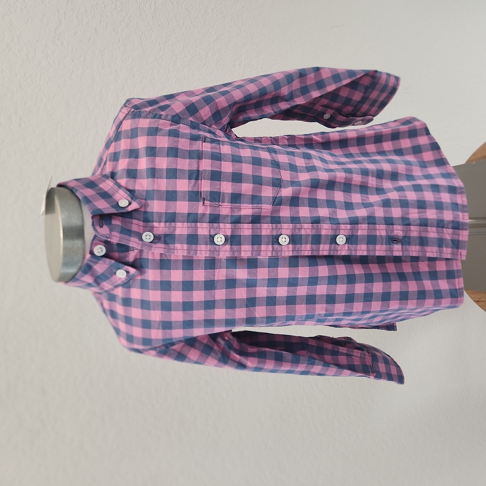 Crewcuts by JCrew Boy Pink Plaid Shirt Size 3
